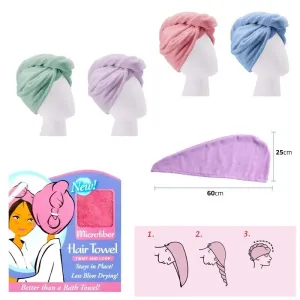 Generic Twist n Loop Quick Dry Microfiber Hair Towel
