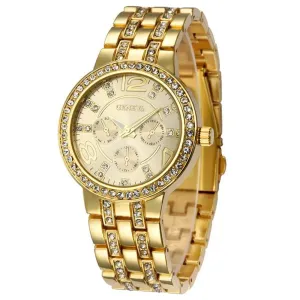 Geneva Women Luxury Diamond Bling Crystal Quartz Watch