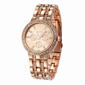 GENEVA Women Luxury Diamond Bling Crystal Quartz Watch