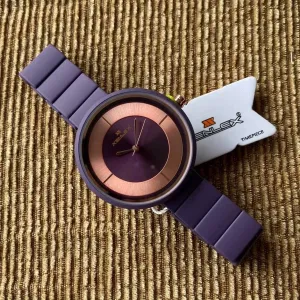 Xenlex Womens Fashion Watch Steel with Rubber- Purple