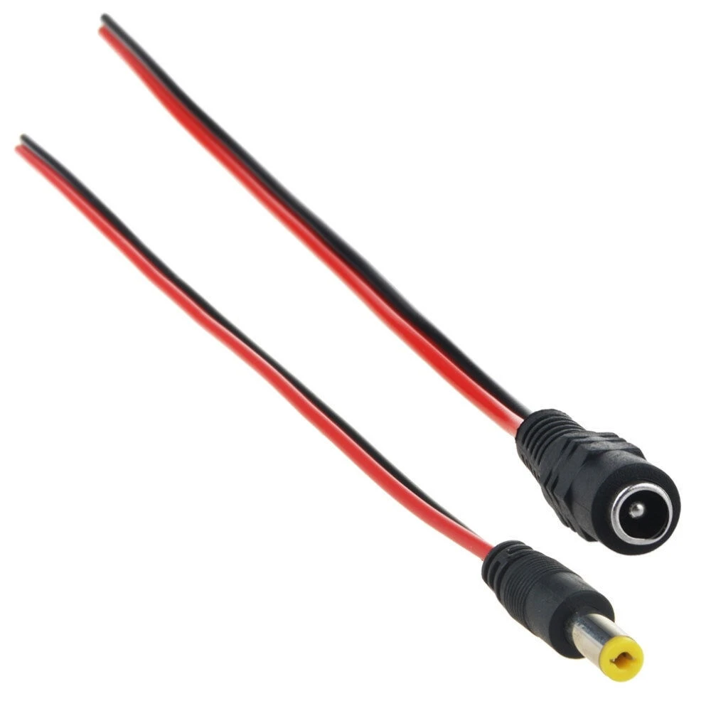 5 Pairs DC Power Pigtail Cable Wire,12V 5A Male Female - image 1
