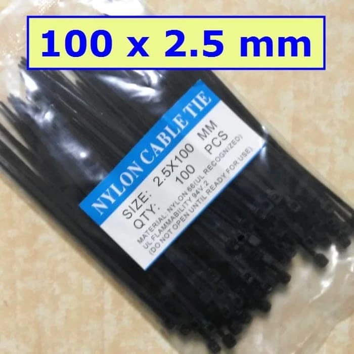 Webshoppers Cable Tie (2.5x100)mm 100pcs Black Plastic - image 3