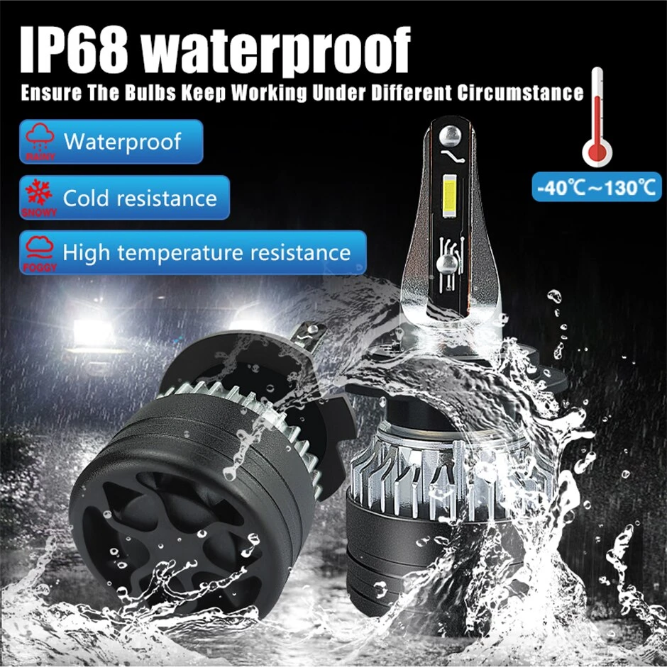 Carshark H4 HiLo Beam 50W 25000lm LED Headlight - image 8