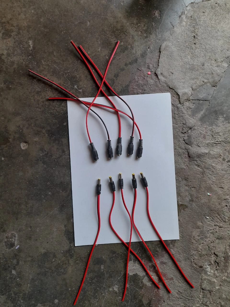 Generic DC Jack With Wire Male And Female 5pcs socket 5.5x2.1mm - image 5