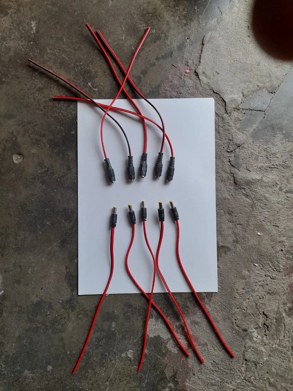 Generic DC Jack With Wire Male And Female 5pcs socket 5.5x2.1mm - image 6