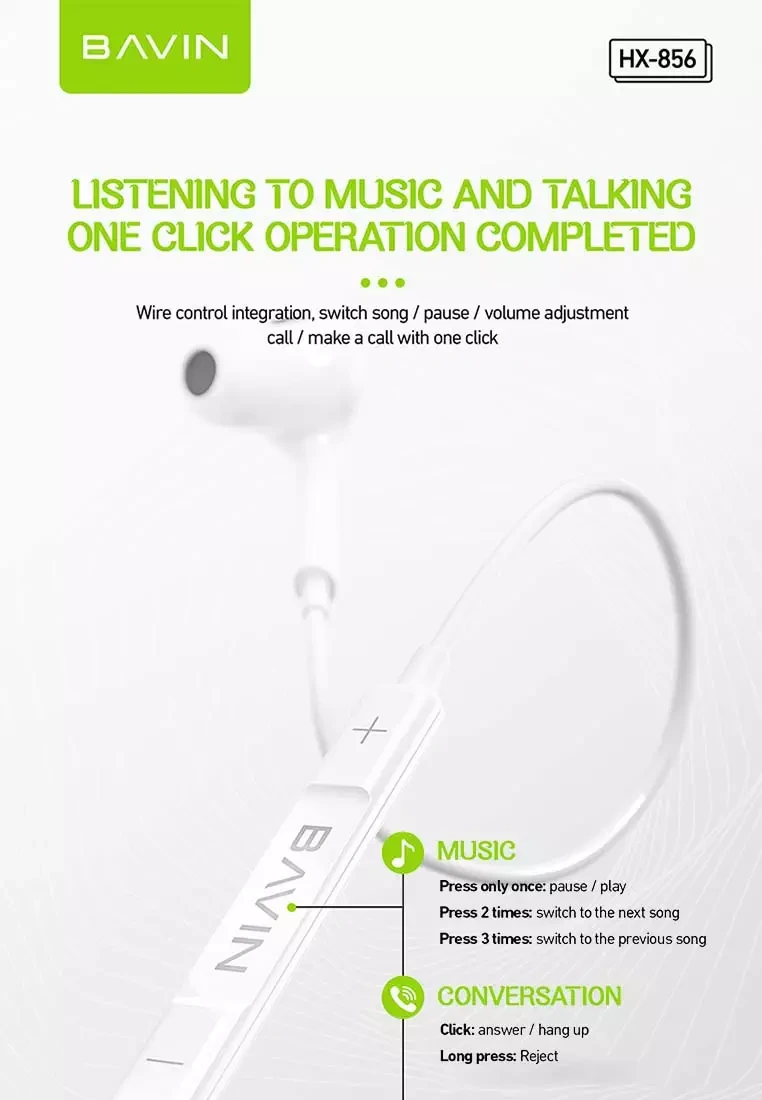 Headset In-Ear 3.5Mm Ear Phone Wired Mic Head Set - image 5