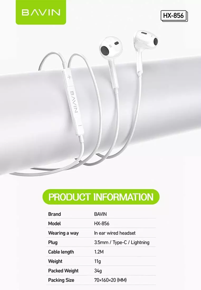 Headset In-Ear 3.5Mm Ear Phone Wired Mic Head Set - image 4