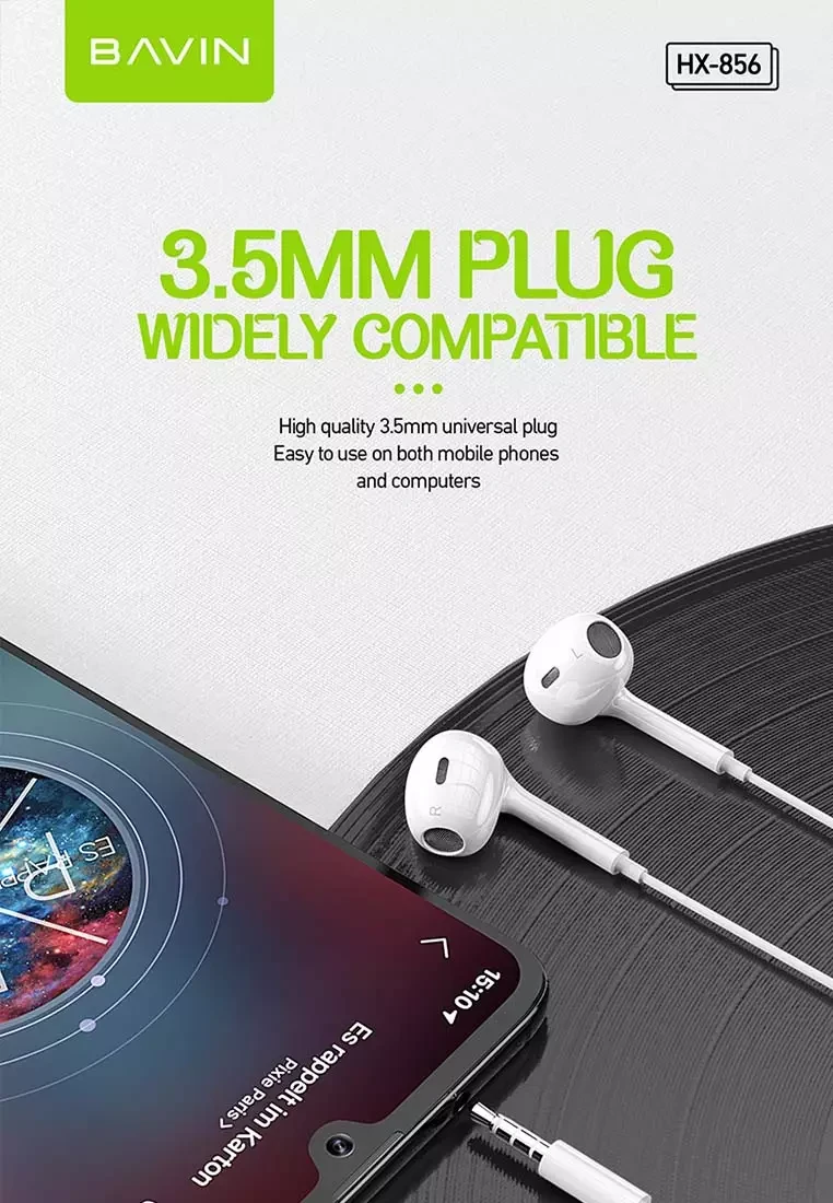 Headset In-Ear 3.5Mm Ear Phone Wired Mic Head Set - image 2