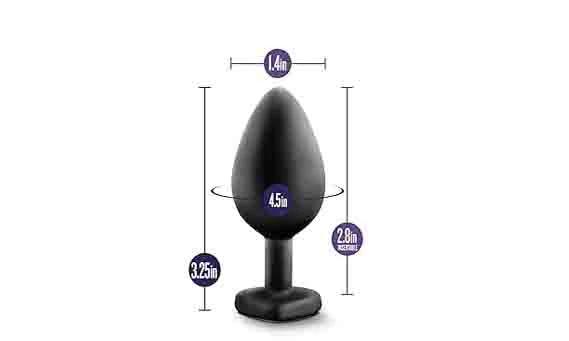 Generic Heart Shaped Medium Silicone Anal Plug - image 2