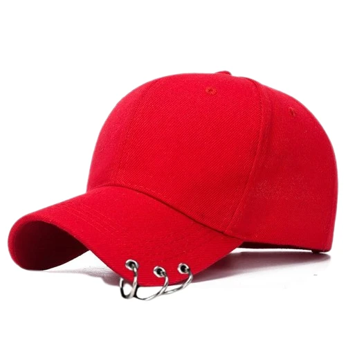 Stainless steel ring Red cap Unisex