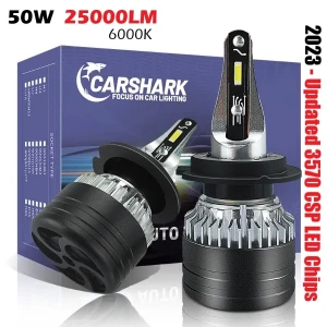 Carshark H4 HiLo Beam 50W 25000lm LED Headlight
