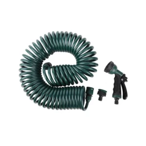 Aqua Systems 15m Coil Garden Hose With Spray Gun