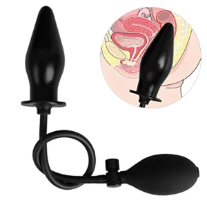 Silicone Inflatable Anal Butt Plug - Dildo for Women