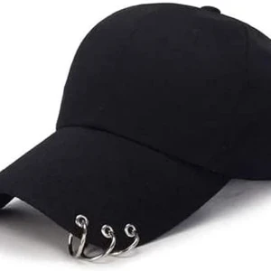 Stainless steel ring Black cap Unisex