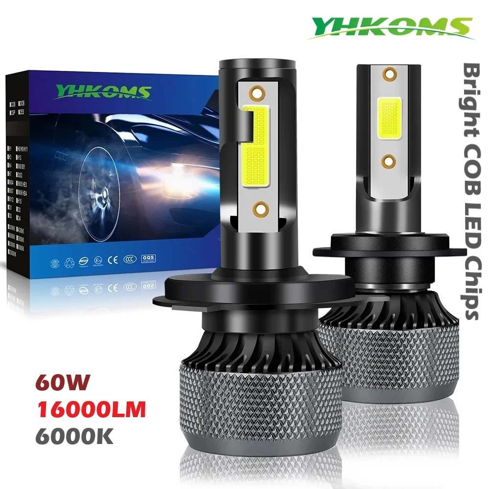 YHKOMS H11/H8/H9 LED Headlight Bulb 60W 16000LM COB