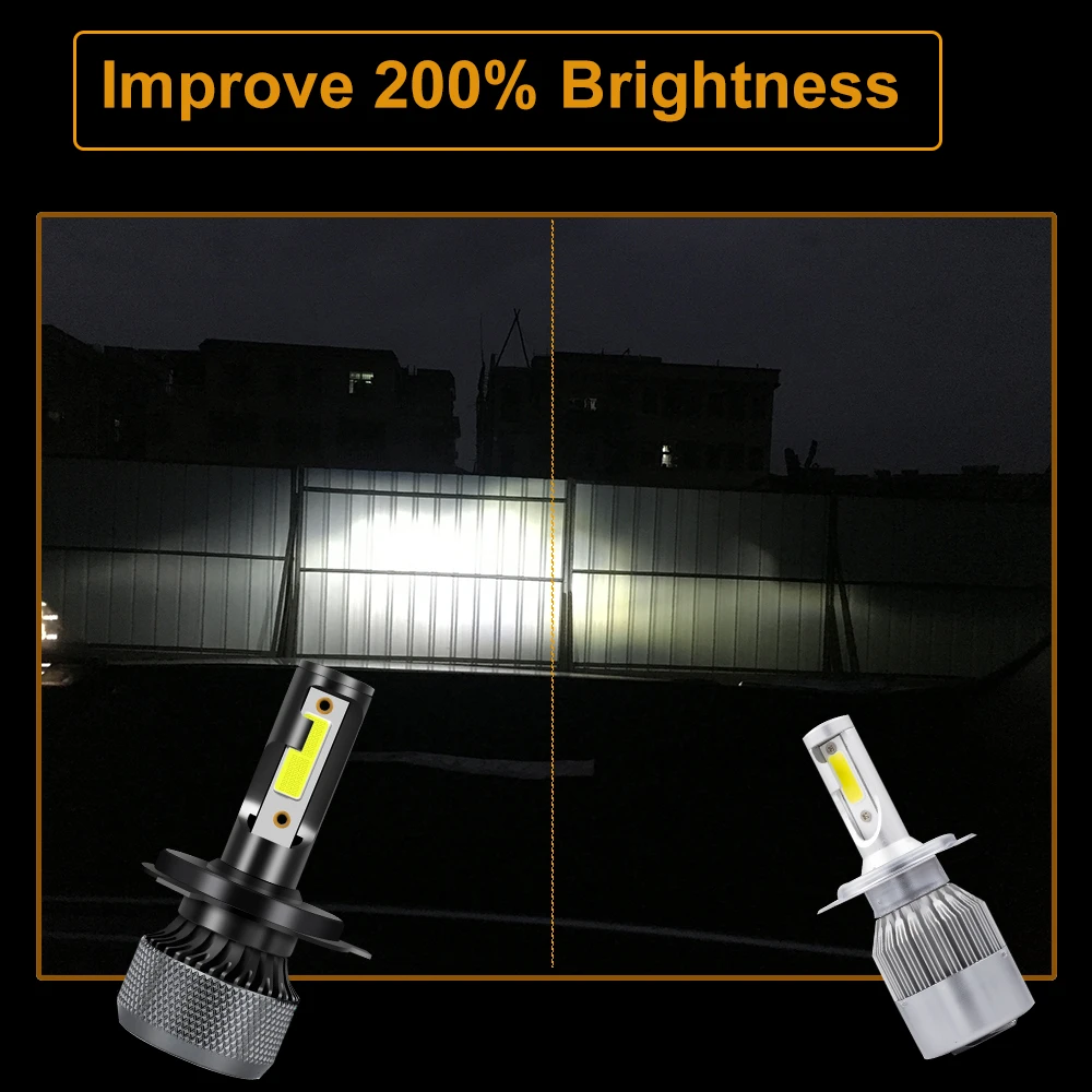 YHKOMS H11/H8/H9 LED Headlight Bulb 60W 16000LM COB - image 2
