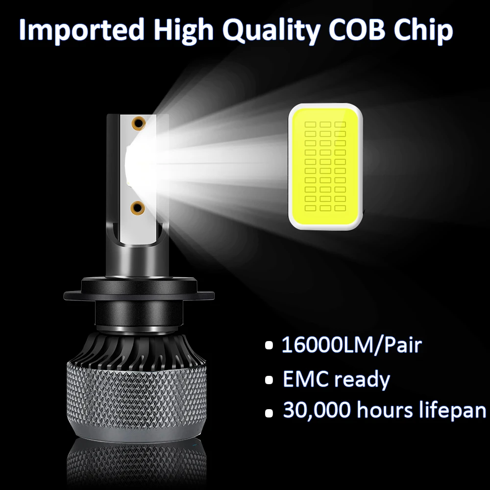 YHKOMS H11/H8/H9 LED Headlight Bulb 60W 16000LM COB - image 5