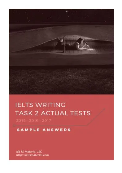 IELTS WRITING TASK 2 ACTUAL TESTS (2015-2017)