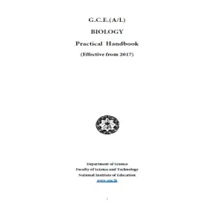 NIE Biology Practical Adv. Level Resource Book