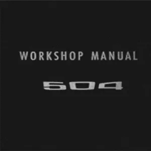 Peugeot 504 Workshop Manual