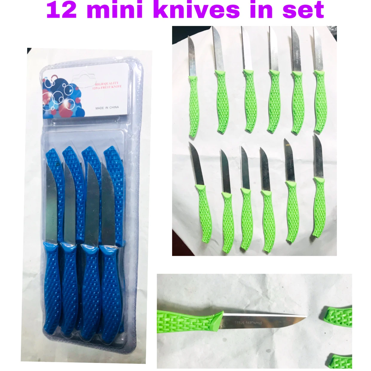 Generic 12Pcs Mini Knife Set Stainless Steel Portable - image 4