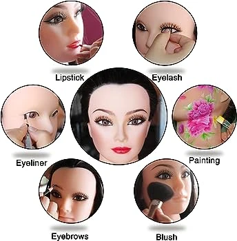 Generic Mannequin Head Washing Cutting Makeup Holder - image 2