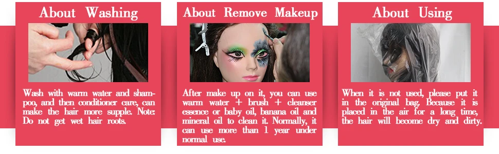 Generic Mannequin Head Washing Cutting Makeup Holder - image 4