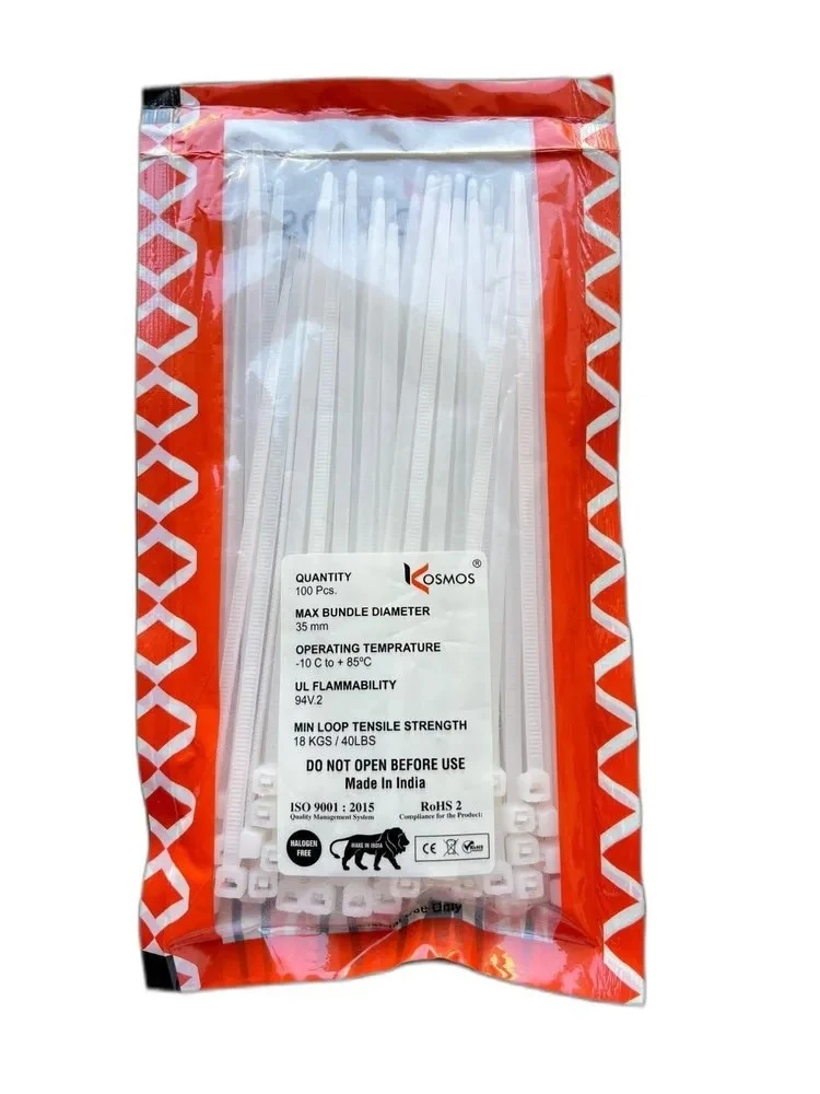 Kosmos 2.5x100mm White Plastic Cable Tie 100pcs - image 5
