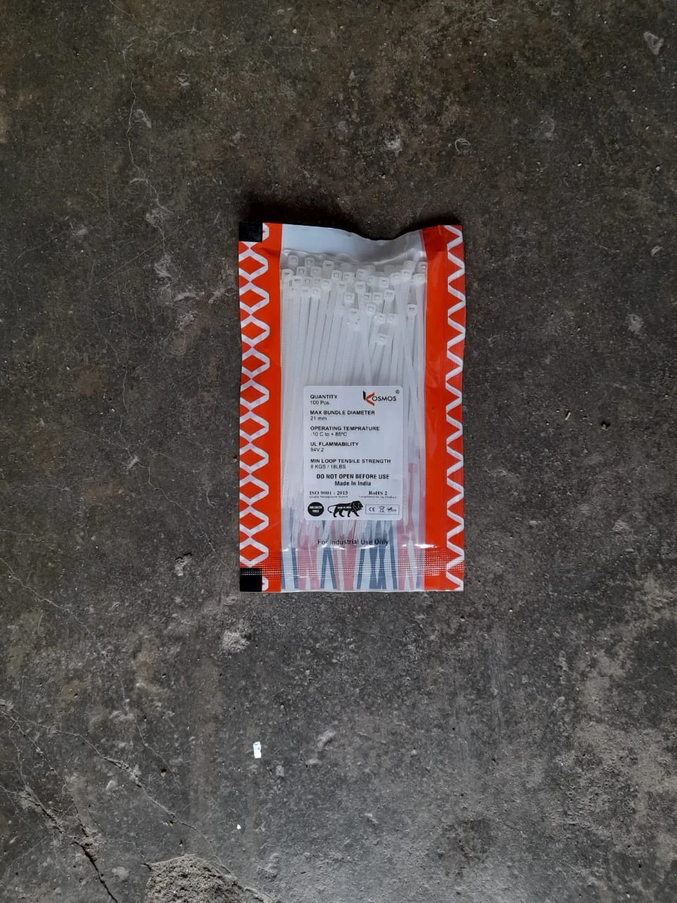 Kosmos 2.5x100mm White Plastic Cable Tie 100pcs - image 8