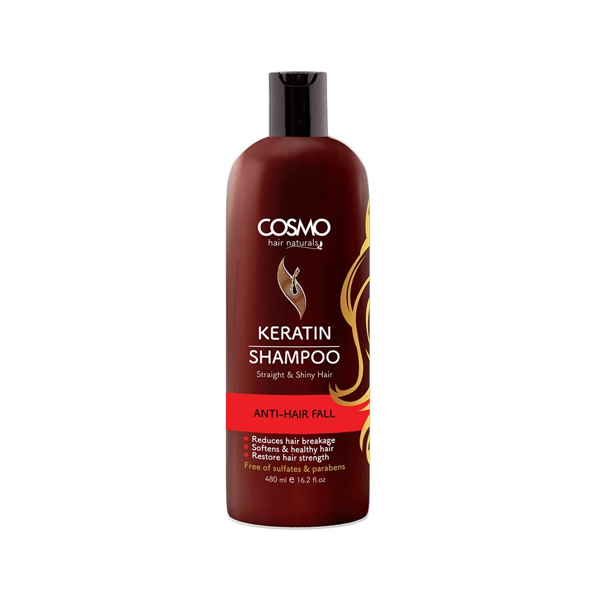 Cosmo Keratin Shampoo 480ml Sulfate & Paraben Free - image 3