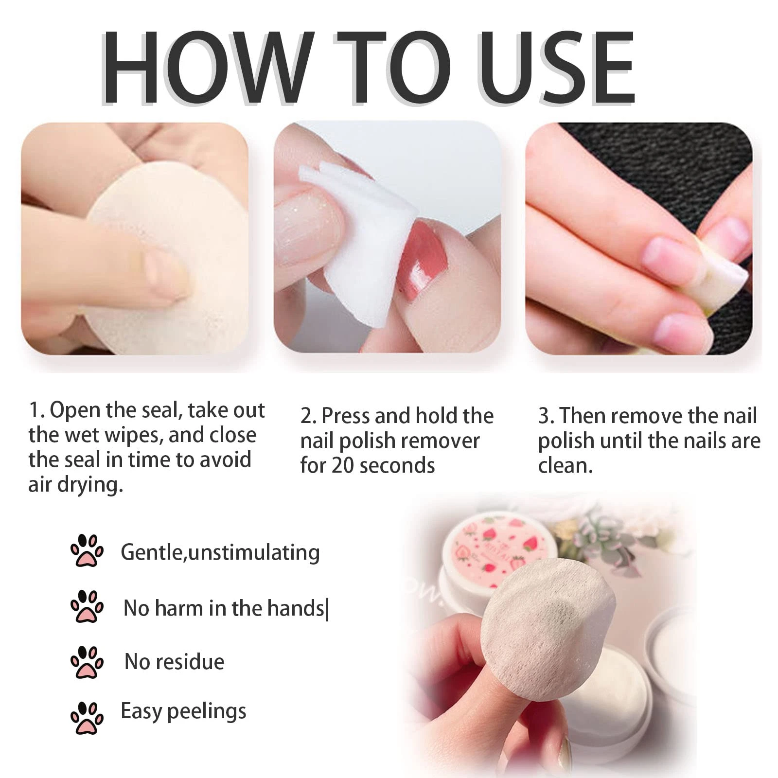 Fruit Flavored Nail Polish Remover Pads - image 2
