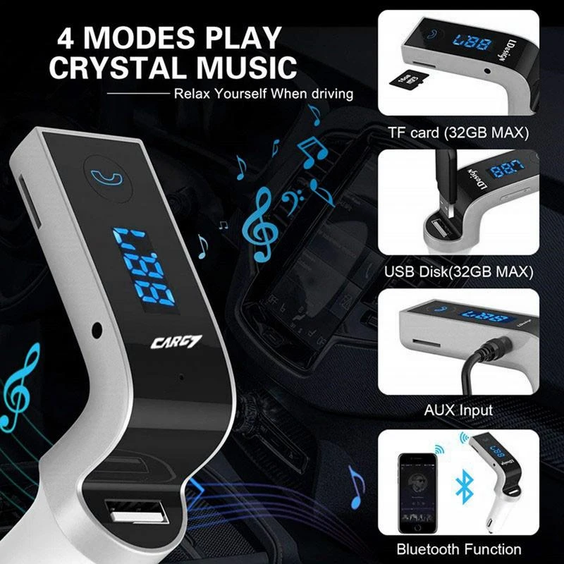 Generic G7 Bluetooth Car Modulator Transmitter USB Charger - image 5