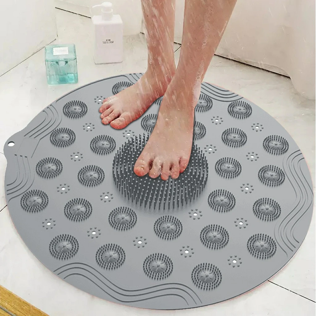 Generic Silicon Massage Foot Pad Shower Mat - image 2