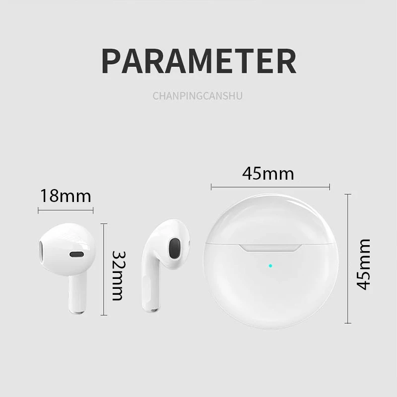 Pro 6 Airpod Wireless Bluetooth 5.0 Earbud - image 3