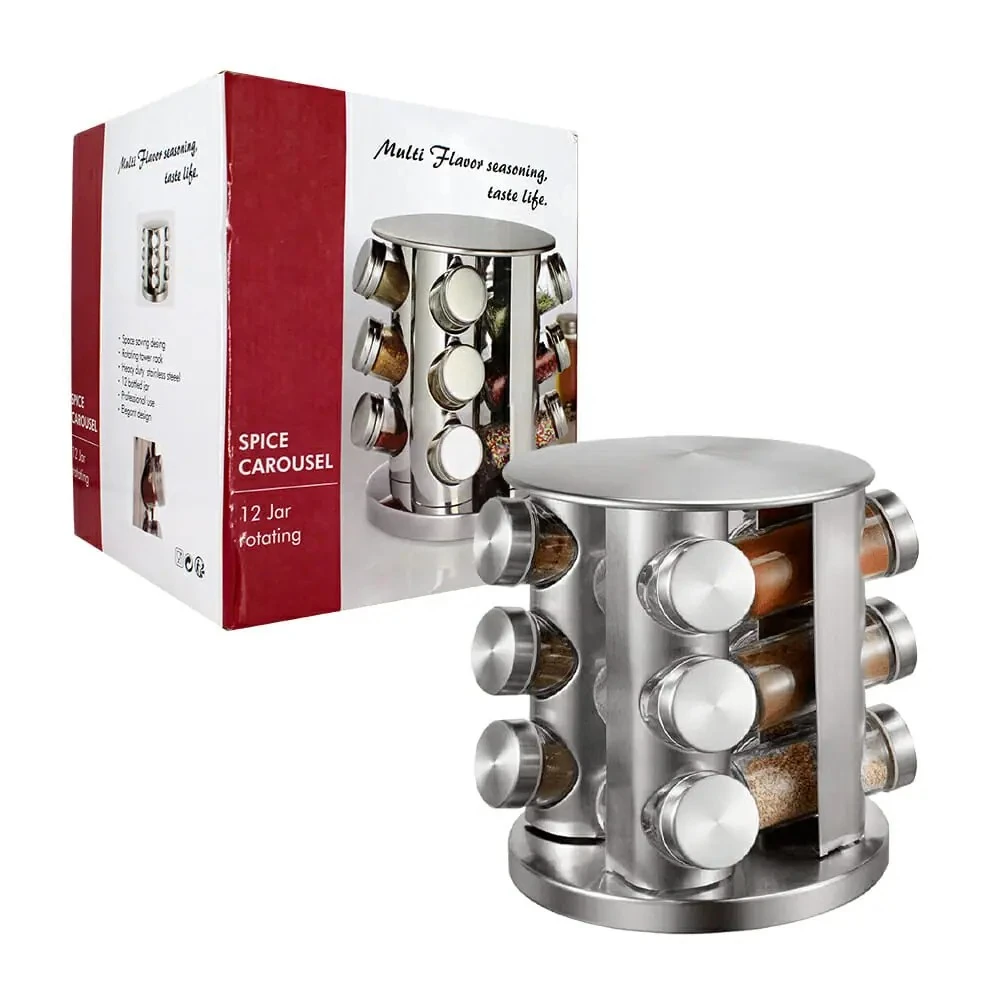 Generic Rotating Stainless Steel Seasoning Set - image 3