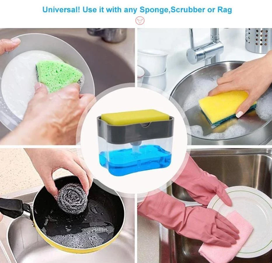 Generic Soap Pump Sponge Caddy 2-in-1 Dispenser - image 4
