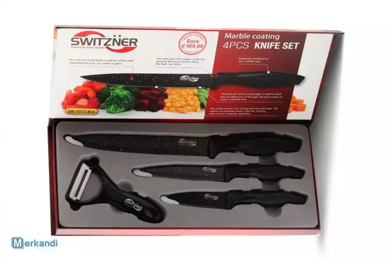 SWITZNER Knife Set 4 Piece Antibacterial Coated - image 4