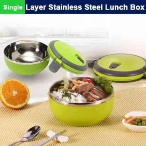 Generic 1 Layer Round Stainless Steel Lunch Box