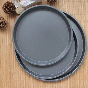Generic 3pcs Carbon Steel Non-stick Pizza Pan Set