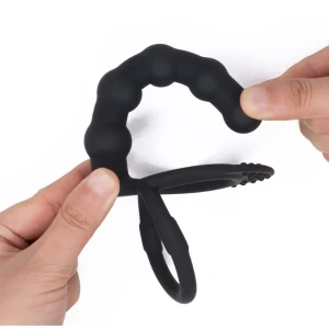 Generic Double Penetration Silicone Anal Beads Butt Plugs