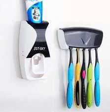 Toothpaste Squeezer & Dispenser + 5 Toothbrush Holder - image 9