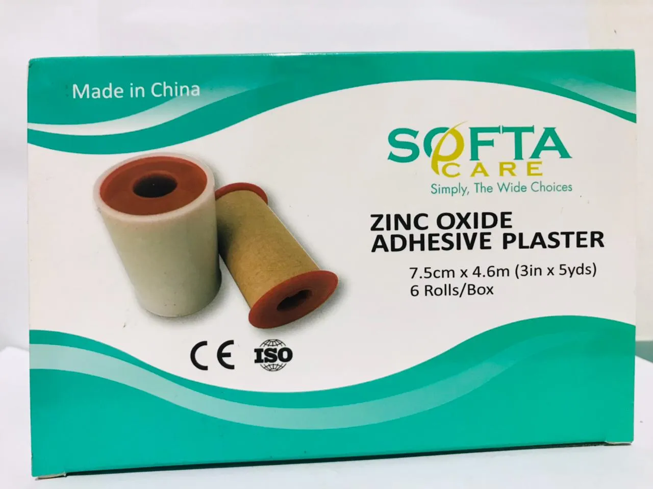 Generic Zinc Oxide Adhesive Plaster 7.5cm x 4.6m 6pcs - image 1