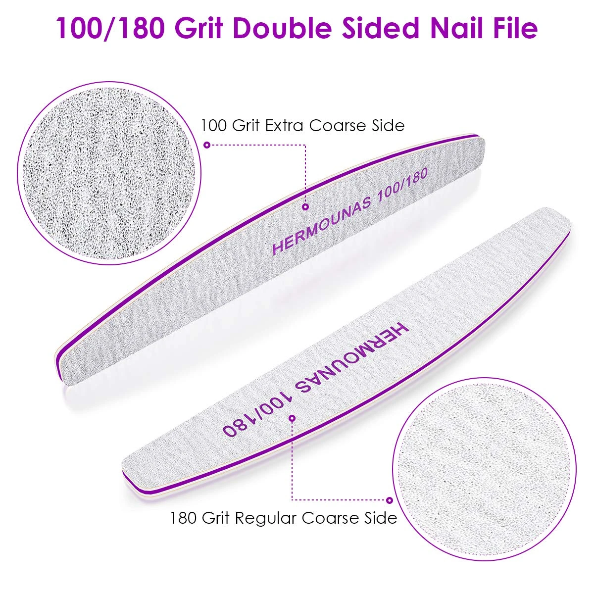 Generic 100/180 Grit Nail Files & Buffers for Acrylic - image 2
