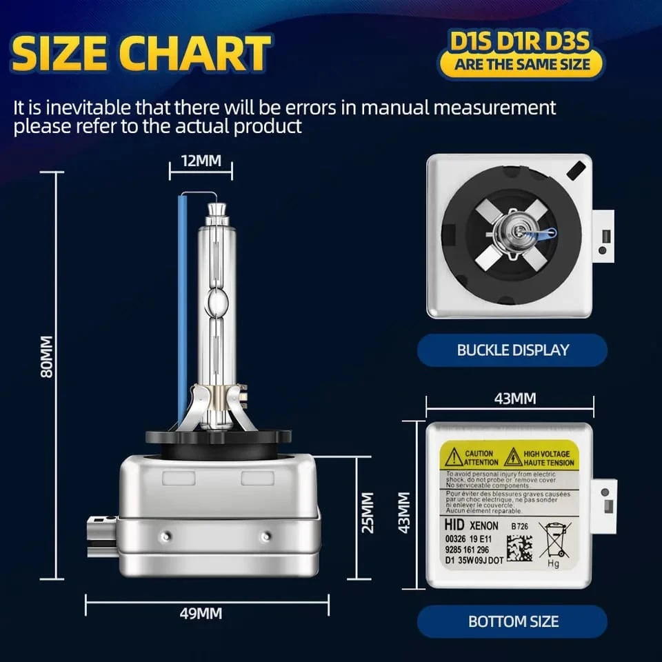 Generic D1S HID Xenon 6000K 35W Replacement Bulb - image 5