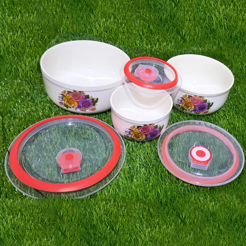 3Pcs Ceramics Bowls with Lids - Airtight Leak Proof - image 3