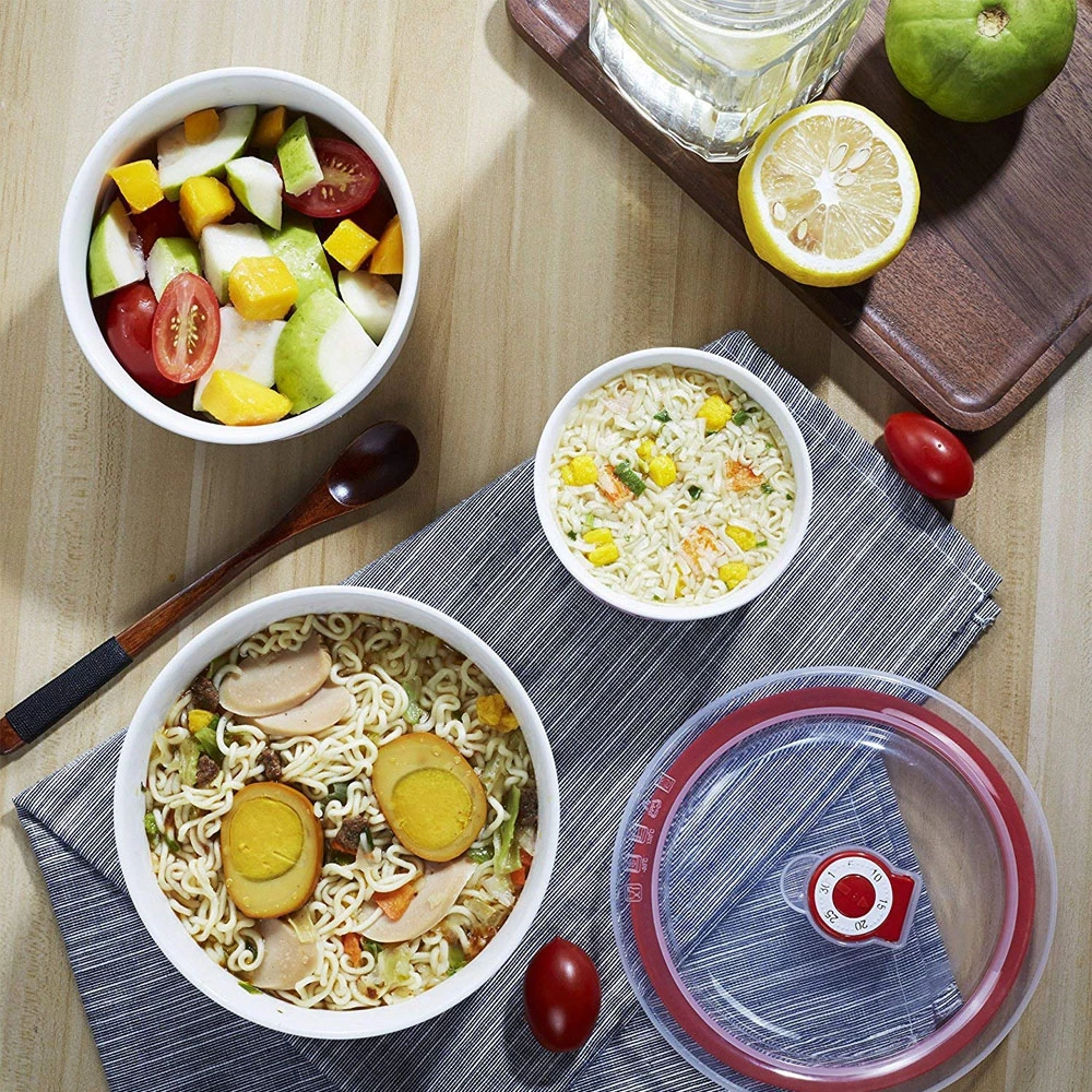 3Pcs Ceramics Bowls with Lids - Airtight Leak Proof - image 5