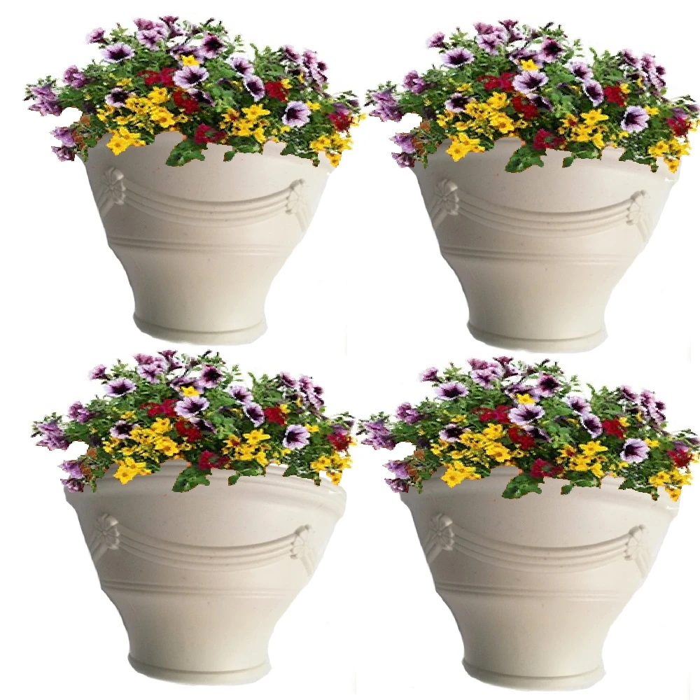 Lakwa Wall Pots 4 pcs White 21cm - image 2