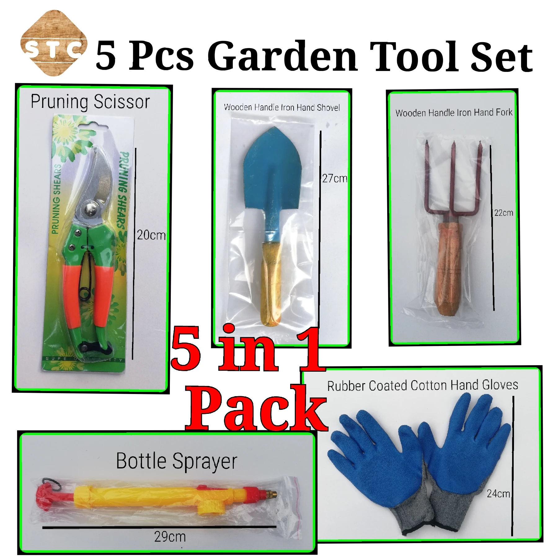 Generic 5 Pcs Gardening Too Set - Pruning Kit
