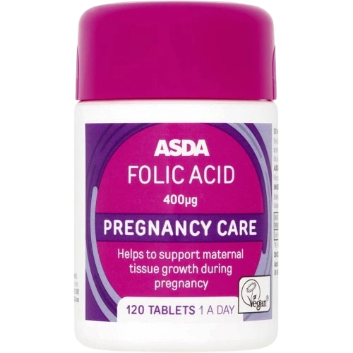 ASDA Folic Acid 400µg Pregnancy CareTab (120) 1 A Day - image 2