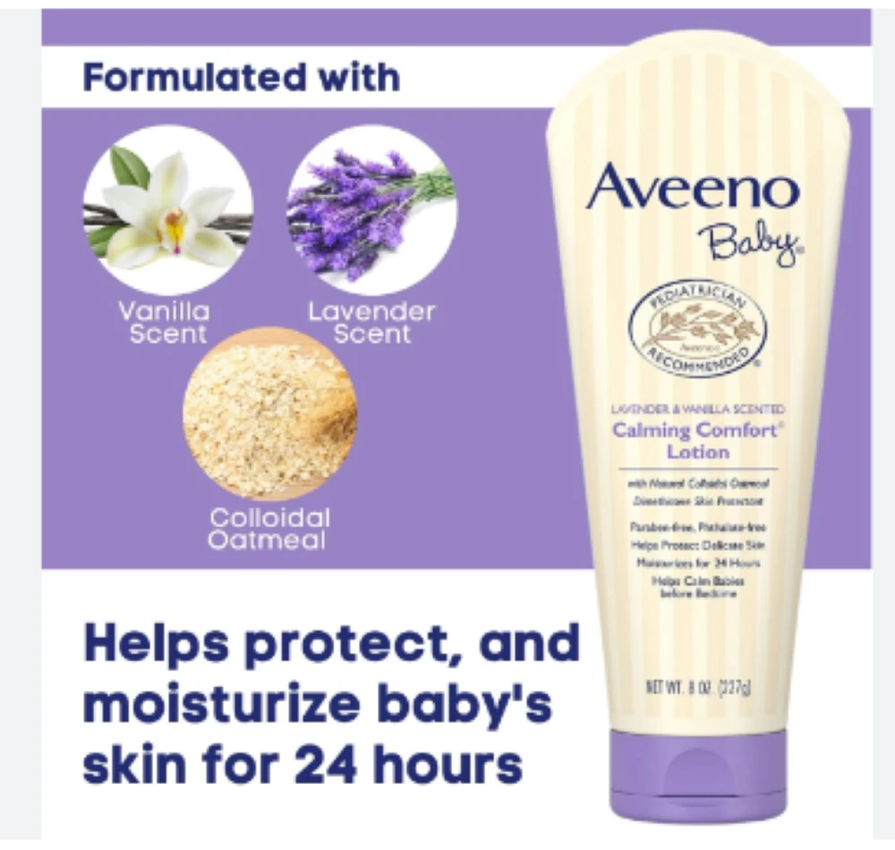 Aveeno Baby Calming Comfort Bedtime Lotion 227ml - image 2